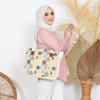 Tote Bag Kanvas Resleting Tas Totebag Canvas Wanita Untuk Kuliah Belanja Seminar Souvenir Bisa Custo
