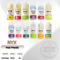 Liquid Vape NYX Fruity Series Pods Friendly 14MG 30ML By JVS Labz BANANA PEACH