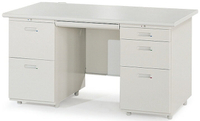 【鑫蘭家具】雙邊辦公桌W140cm左二右三屜  主管桌 電腦桌 書桌 工作桌