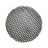 Plat Peforated Stainless Bulat Tebal 1mm Lubang 5mm Diameter 10 CM