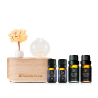 【Bonnie House 植享家】能量滿分禮品組(薰衣草精油5ml*2+茶樹精油10ml+檸檬草精油10ml+金韻馥香賞香儀)