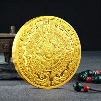 瑪雅紀念章 創意文化硬幣金屬紀念禮物 幸運金幣收藏小禮品