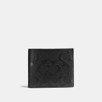 蔻馳 - Coach 黑色標誌性皮革三合一皮夾 黑色皮夾 CR957BLK 1pc