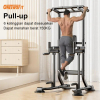 OneTwoFit Multi-Function Adjustable Chin Up Bar Power tower Pull up Pelatih Pull-Up Multifungsi Deng