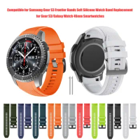 22MM Silicone strap For Samsung Gear S3 Frontier/Gear S3/Galaxy Watch 46MM Smart Watch Replacement Strap