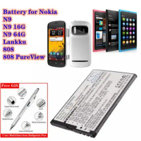 CS Battery 3.7V/1250mAh BV-4D for Nokia 808,808 PureView, Lankku, N9