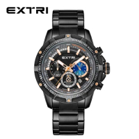 Extri High Quality Promotion Price Free Shipping Stainless Steel Men's Chrono Design Original Waterproof Men's Watch