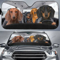 Dachshund Car Sunshade Dachshund Dog Lover Cartoon Custom Car Sunshade Auto Parts Car Curtain Accesorios Para Vehículos
