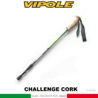 【VIPOLE 義大利 CHALLENGE CORK 彈簧避震登山杖《綠》】S-1526/手杖/爬山/健行杖