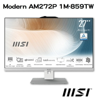 【享最高折300】MSI 微星 Modern AM272P 1M-859TW 27型一體機(Core5 120U/8G/1TB/W11)
