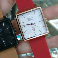 JAM TANGAN ALEXANDRE CHRISTIE WANITA ORIGINAL 2810 AC 2810 AC2810 RED RUBBER STRAP DIAMTR 3.4CM