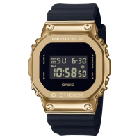 【CASIO 卡西歐】G-SHOCK閃耀金色電子錶(GM-5600G-9)