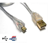 i-wiz USB 2.0 Ａ公/Micro B公鍍金透明傳輸線 5M
