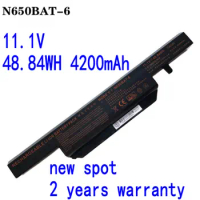 11.1V 48.84WH New N650BAT-6 Laptop Battery For HASEE K670E-G6D1 K670D-G4D3 CW65S0 CW65S08 T6-X4D18 6-87-N650S-4UF1/4U4