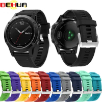 BEHUA Sport Silicone Replacement Wristband With Quick Release 22MM Strap for Garmin Fenix 5 5 Plus 935 GPS Smart Watch Band Belt