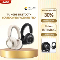 Tai nghe không dây chụp tai soundcore Space One Pro - Nghe liên tục 60H khi tắt ANC, 40H khi bật ANC