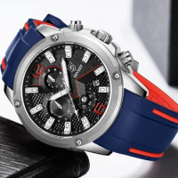 DIVEST Mens Watches Original Brand Luxury Sport Watch Men Casual Quartz Date Clock Waterproof Fashion Wrist Watch Chronograph