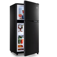 Mini Fridge Hotel Appliance 86L Double Door Refrigerators Top Freezer Fridge with good quality compressor