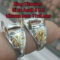 Cincin Titanium Size Anak/ Emban Gagang Ring Iketan