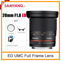 Samyang 20mm F1.8 ED AS UMC Wide Angle Full Frame Lens For Sony E/A Canon Nikon AE M4/3 Pentax K Mount Camera Like A6300 A6500