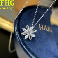 Natural Real Diamond 18K White Gold Pendant Necklace Ladies Birthday Gift Party Wedding Jewelry