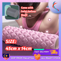 45cm Yoga Roller with Diamond Shape/ Solid Shaft/ Yoga Pilates/ Eva Foam Roller Backpain Relief/Musc