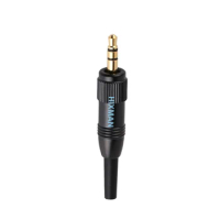 DIY 1pcs New 3.5mm 1/8‘’ Stereo Screw locking Audio Lock Connector for Sennheiser Sony Nady Audio2000S Mic Spare Plug Adapter