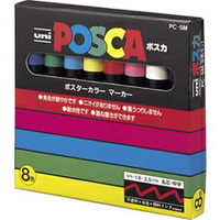【日本UNI三菱】POSCA 中號圓芯8色 水性麥克筆套裝  型號：PC-5M 8C