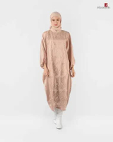 Elizabeth Raya Edition - Gamis Brokat | Noble Elegance 0595-2098 Semua Ukuran Cream