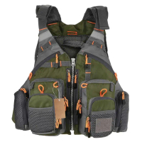 Hamlin Cyrano Rompi Pancing Fishing Life Jacket Multi Slot Outerwear Outdoor Pria MaterIal Polyester