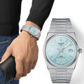 TISSOT 天梭 PRX POWERMATIC 80 經典旗艦機械錶 T1374071135100/冰藍 40mm 不鏽鋼表帶