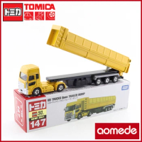 TAKARA TOMY Tomica Alloy Car Model Boy Toy Ornaments Long Type Tomica No.147 UD Trucks Quon Trailer Dump