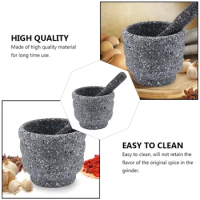 Granite Pot Ceramic Pounder Set Mortar Device Pepper Tools Marble Medicine Household Pestle Garlic Grinder Kitchen