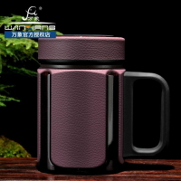 紫砂杯男女士濾網泡茶杯子帶蓋辦公商務內膽保溫水杯宜興