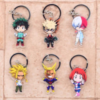 Boku no Hero Academia Keychain Arcylic Cartoon Figures Keyrings Anime Key Chain Accessories