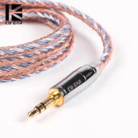 KBEAR 16 Core Silver Plated Cable with 2.5/3.5/4.4 Earphone Cable for KB06 C10 KZ ZS10 PRO ZSX BLON BL03 CCA C12 QDC TFZ