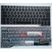GZEELE new RU/US Laptop Without backlit keyboard FOR Fujitsu Lifebook T725 T726 silver gray frame Russian/English version
