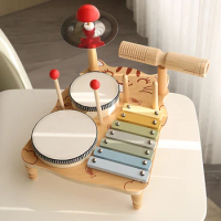 Kids Drum Set for Toddlers Musical Instruments Set Xylophone Tambourine Baby Sensory Educational Toys for Boys &amp; Girls Age 3+