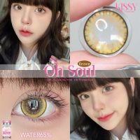 ✨คอนแทคเลนส์ ขนาดบิ๊กอายโตมาก 💕Oh soul (Kissylens) สี : Brown / Gray