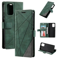 Geometric Contrast Color Magnetic Flip Leather Case for POCO F5 M2 C3 F2 X3 X4 M3 M4 Pro M5S F3 GT F4 M5 X5 Pro Slim Wallet Case