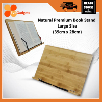 Durable Premium Ergonomic Adjustable Bamboo Book Stand / Clips / Book Holder Clips / Buku Clips / Re