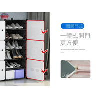 多層鞋架簡易鞋架家用收納省空間經濟型置物架塑膠多層防塵宿舍門口小鞋櫃鞋櫃鞋架升級款一體式側開門單排