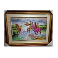 Gemstone Painted of Steeds Gallop Galloping Horse Gem Painting