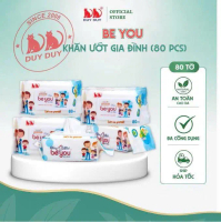 Khăn ướt đa năng Be You vải không dệt rayon loại 1 80 miếng 13.5x20cm không hóa chất