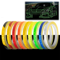 1cm*8m Reflective Tapes 9 Colors Reflectors Warning Tape Night Safety Sticker White Blue Red Yellow Orange Green For Bicycle Car