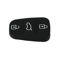 3 Buttons Remote Car Key Shell Fob Rubber Pad Fit For HYUNDAI I20 I30 Ix35 Ix20 Rio Venga Black Key Case Key Button Cover