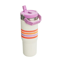 ├登山樂┤ 美國 Stanley IceFlow 手提吸管杯 VARSITY美式校園風 0.88L 條紋紫 # 10-09993-657