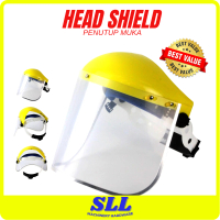 Full Face Shield Safety Clear Head-Mounted Face Shield Screen Grinding Face Cover Visor Penutup Muka