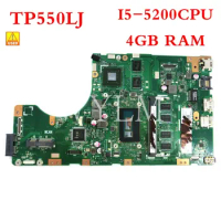 TP550LJ I5-5200CPU Laptop mainboard For ASUS TP550LD TP550LJ Notebook computer motherboard 90NB0880-R00010 free shipping Used