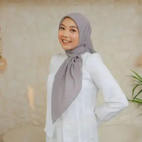 Zoya Kamaniya Scarf - Kerudung Hijab Segi Empat Dark Grey